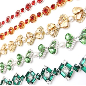 Fashion Rhinestones Pearl Cup Chain Trim With Trimming Rhinestones for <strong>Garment</strong> <strong>Processing</strong> <strong>Accessories</strong> - Product Image 1