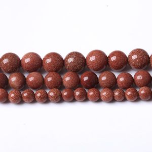 Perles en vrac de pierre naturelle de sable doré pour la confection de bijoux, 4mm, 6mm, 8mm, 10mm, pierres précieuses en gros pour la lithothérapie - Product Image 4