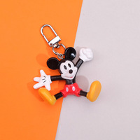 Vente chaude 3D Dessin Animé Mickey Conception PVC Sac En Caoutchouc Charme Porte-clés Cadeau Dragonne Porte-clés En Caoutchouc Personnalisé