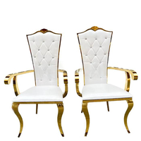 Chaises empilables en cuir de luxe pour salle à manger d'hôtel moderne, chaises de banquet en métal pour événements de mariage, chaises empilables avec rembourrage