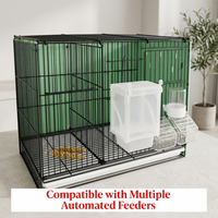 Grande cage à oiseaux moderne en métal, pliable, multicouche, simple et luxueuse, pour perroquets, canaris et autres animaux de compagnie, avec plateau en plastique.