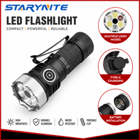 Lampe torche tactique STARYNITE haute puissance 1000LM RGB, lumière noire UV 365nm, torche LED rechargeable pour la détection de fuites et le durcissement
