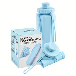 Nueva Botella de Agua de Silicona Plegable para Camping, Botella Plegable y Portátil con Tapa para Viajes - Product Image 1