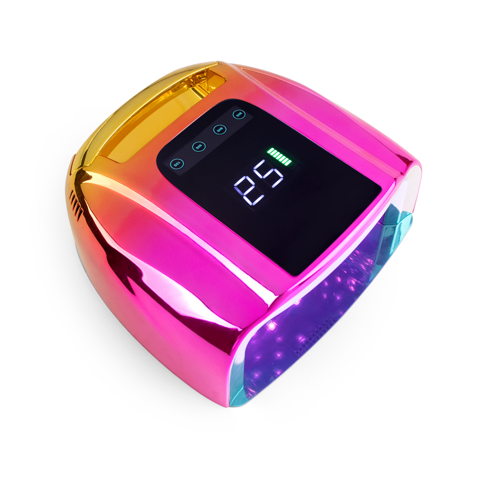Профессиональный перезаряжаемый УФ-светодиодный портативный беспроводной УФ-светильник мощностью 96 Вт для аппарата для маникюра со съемным дном из нержавеющей стали
