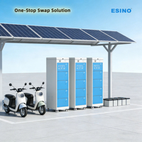 Gabinete de Intercambio de Baterías con Energía Solar ESINO de 4 Ranuras, Protección BMS, Desbloqueo por QR, Gabinete de Carga de Baterías para E-Mopeds para el Mercado Africano