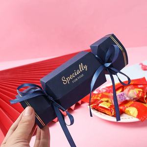 Cajas de regalo de lujo para fiestas y bodas a precio de fábrica, elegantes cajas de papel para dulces con cinta impresa con su propio logotipo - Product Image 5