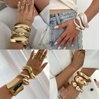 Bracelet Bestseller, Bracelet en alliage à motif ondulé irrégulier minimaliste, style Instagram européen et américain.