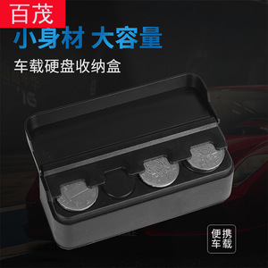 Car Coin <b>Holder</b> 11.5x4x3.8cm Plastic Storage Box For Car And Home Use With 4-7 Compartments Black Color - Product Image 5