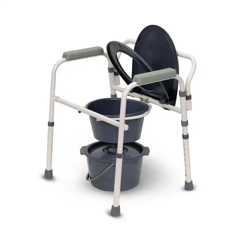 Tragbare Dusche Rollstuhl Nachttisch Kommode Stahl Klapp Western über Kommode Toiletten stuhl