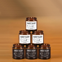 Bougie parfumée en cire de soja de 4 oz, bougie en verre brun, cadeau pour femmes, boîte cadeau de bougie d'aromathérapie