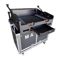 Flight Road Console Flip up Hydraulic Mixer Case pour consoles audio numériques MA avec support pour ordinateur portable