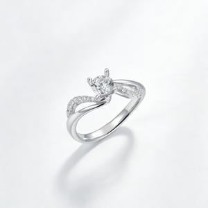 <b>CUSTOM</b> SILVER 10K/14K/18 SOLID GOLD CLASSIC LAB GROWN CVD IGI VVS-VS QUALITY BRILLIANT CUT ENGAGEMENT PARTY FASHION CLUSTER <b>RING</b> - Product Image 3