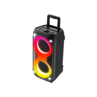 Altavoz Multimedia para Cine en Casa con Subwoofer Doble de 6.5 Pulgadas y 1000W, Caja de Música, Altavoz Karaoke Portátil con Trolley para Fiestas al Aire Libre