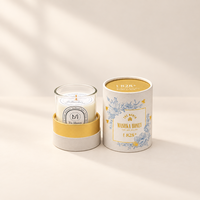 Emballage de tube en papier pour bougies de luxe en gros personnalisé, tube en papier blanc pour bougies