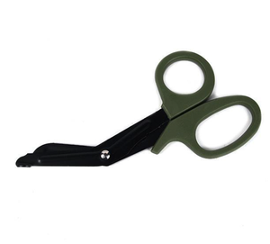 Ciseaux de premiers secours portables d'extérieur DFS102 à lame noircie et dentelée pour pansements et gaze CN;GUA - Product Image 4