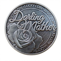 Pièce de monnaie en argent plaqué or en forme de roses pour couple, symbole d'amour éternel, souvenir de mariage porte-bonheur, avec boîte en acrylique