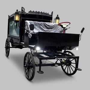 Carroza Fúnebre Eléctrica Personalizada Estilo Negro y Dorado, Carroza Fúnebre de Lujo en Venta - Product Image 1