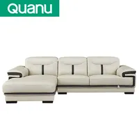 102167 Luxurycow الصين ريال الأبيض مجموعة أريكة جلدية أثاث غرفة المعيشة