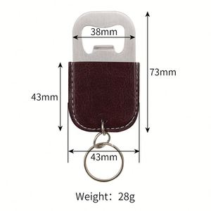 Stocked 7 Colors PU Leather Bottle Opener <b>Keychain</b> Portable Promotional Keyring for Welcome Gifts Wine Beer Lovers - Product Image 6