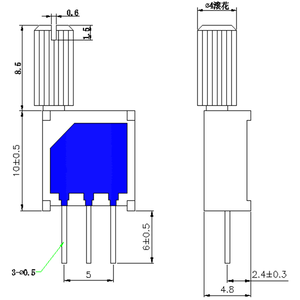 ทริมเมอร์โพเทนชิโอมิเตอร์แบบทริม<span class=keywords><strong>3296W</strong></span> ปุ่มปรับระดับด้านบน8มม. <span class=keywords><strong>10K</strong></span> - Product Image 5