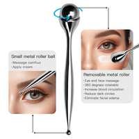 Metal Eye Roller 2 en 1 Design Applicateur de crème pour les yeux et outil de massage du visage à rouleau de glace