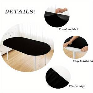 Tovaglia in marmo geometrico con stampa 3D su misura tovaglia impermeabile con taglio elastico ovale per decorazioni per banchetti per feste - Product Image 5