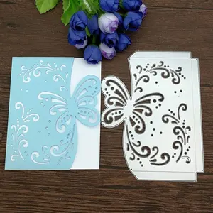 Troqueles de corte de Metal para manualidades, troqueles de mariposa para tarjetas de felicitación y papel