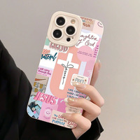 Graffiti Lettre Impression Élève Oeil Pro Caméra Trou TPU Housse de Téléphone Portable pour Iphone 17 8 X Xr Xs 11 12 13 14 15 16 Pro Max