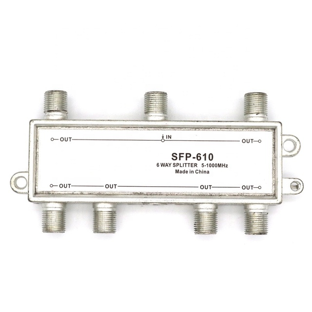 rf coaxial connector indoor 6 way signal mode Splitter for cable and internet housing outdoor optical splitter CATV splitters