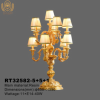 Lampe de chevet de luxe européenne traditionnelle en verre mosaïque, laiton turc, LED, sculpture en verre de Murano, tactile