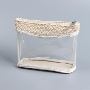 Accesorios de viaje Artículos de tocador Pochette <span class=keywords><strong>Donna</strong></span> Maquillage Bambú Ratán Tejido Cosmético Claro Bolsa de <span class=keywords><strong>maquillaje</strong></span> Diseño personalizado para Wome - Product Image 6