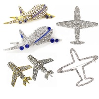 Broche en forme d'avion en strass de style mixte, livraison gratuite, bijoux pour femmes, broche pour cadeaux