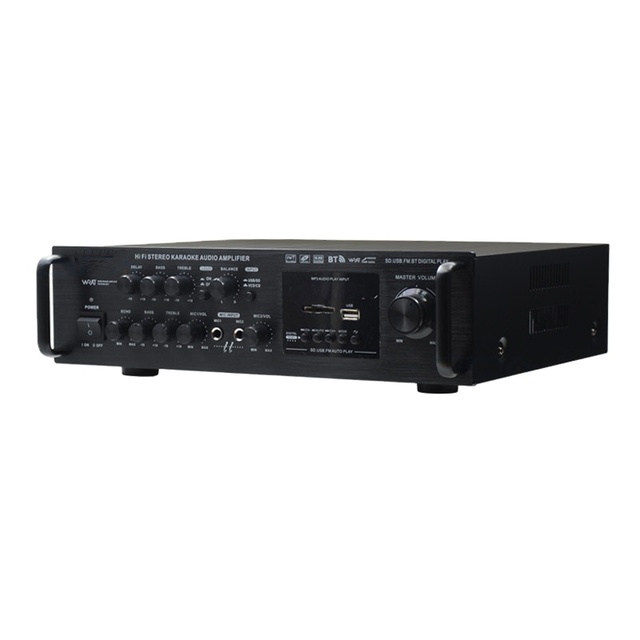 Home Theater Amplifiers Home Portable Use Mini Audio Amplifier with USB SD BT INPUT 220v and 12v Input Car Amplifier