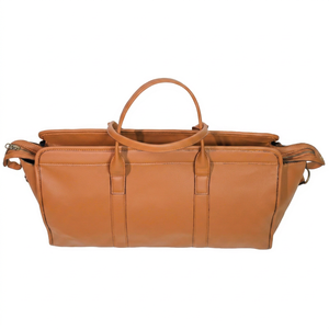 Bolsa de Viaje de Cuero Genuino, Estilo Vintage, Impermeable, con Cierre de Cremallera, Gran Capacidad, Unisex, para Fin de Semana o Viajes Cortos - Product Image 1