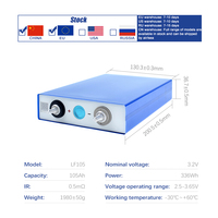 Cellules de batterie au lithium LiFePO4 EVE 3.2V 105Ah 100% originales LF105 de qualité A en stock UE pour stockage d'énergie domestique DIY 12V 48V