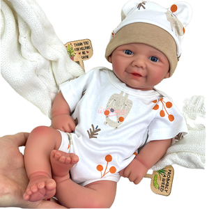 Muñeca Reborn de Silicona de 17 Pulgadas con Piel Bronceada, Aspecto Realista, para Compañía y Alivio del Aislamiento, Figura Decorativa para el Hogar, Venta al por Mayor - Product Image 1