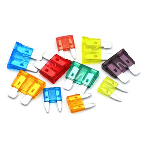 Kit de 220 mini-fusibles automobiles assortis 5A-30A universels 12V 24V 36V avec boîte en plastique pour camion, camping-car, marine - Product Image 1
