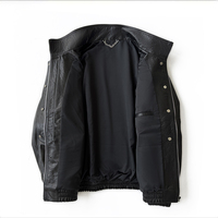 3104 haute qualité Bomber vache cuir veste Vintage col montant fermeture éclair plaine pleine fleur personnalisé veste en cuir