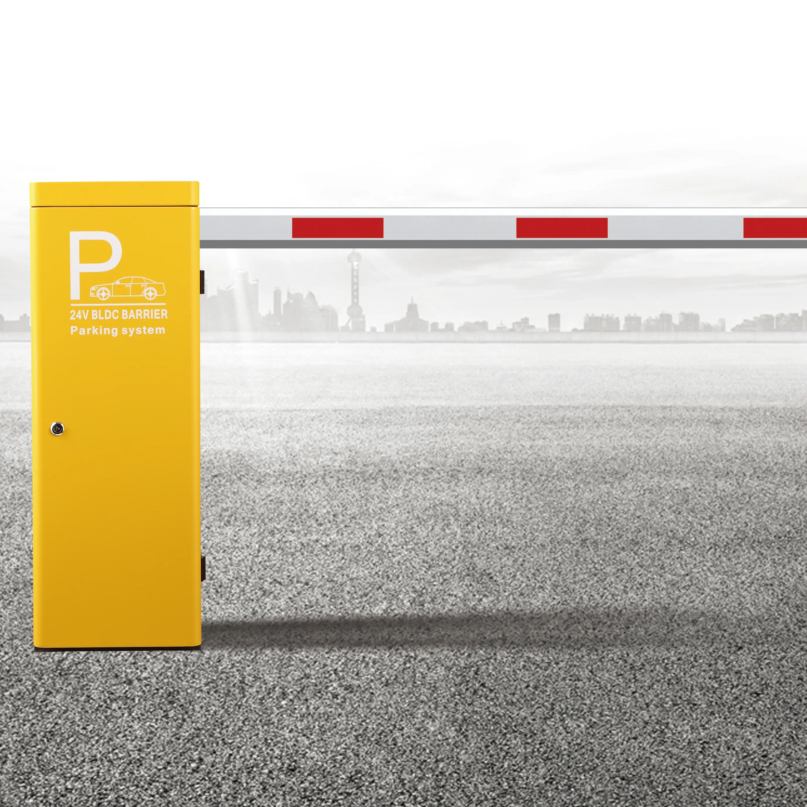 Boom Barrier Car Parking Barrier Gate Traffic Light Turn To Green Car Parking Management