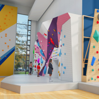 Mur d'escalade intérieur pour le bouldering et l'escalade sportive, idéal pour les jeux en parc et les activités de divertissement en salle
