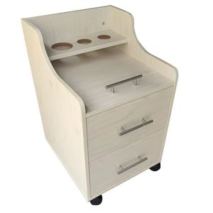Chariot de salon en bois à quatre roues au design moderne en gros pour salon de coiffure meubles en bois de couleur bon marché - Product Image 1