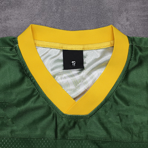 Maillot de sport personnalisé en maille respirante en polyester, maillot de football à manches courtes, tenue d'équipe, col en V, numéro imprimé - Product Image 4