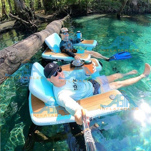 سعر المصنع نفخ العائمة حمام السباحة كرسي المياه/كرسي استرخاء مع مقعد بحمالة مريحة لحمام السباحة - Product Image 2