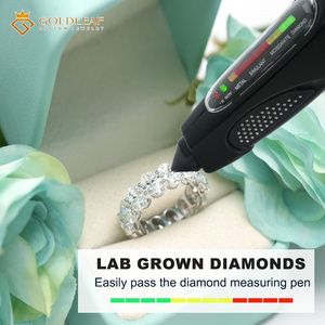 Igi เพชรที่ปลูกในแล็บ5-10CT กำหนดเอง18K 14K 10K แหวนหมั้นสุดหรู unisex รูปไข่ VVS Def goldleafgem - Product Image 5