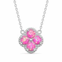 Collier vintage en argent sterling 925 avec trèfle et opale, pendentif bohème en opale irisée de laboratoire, hypoallergénique, bijoux en gros