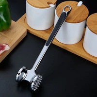 Attendrisseur de viande double face solide marteau cuisine ménage outil de martèlement de viande en métal avec desserrage de steak