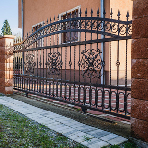 Cancello d'ingresso del <span class=keywords><strong>bar</strong></span> economico cancello principale <span class=keywords><strong>design</strong></span> cancello in ferro battuto di sicurezza in metallo in vendita
