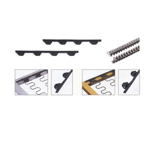 Shengdu DJ075 Plywood <b>Strip</b> Spring Clip Black <b>Plastic</b> Furniture Frame 10cm-200m Roll Spacing Durable Sofa Support - Product Image 1