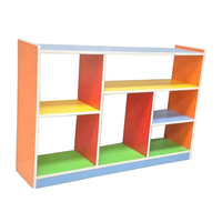 Meubles de bibliothèque couleur bleue aggloméré enfants étagère pour préscolaire