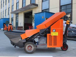 Bomba de hormigón premezclada de alta velocidad Mezclador de hormigón de remolque portátil diésel con bomba para construcción de viviendas - Product Image 2